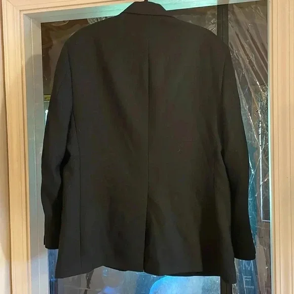 STAFFORD Mens 44R Black Blazer, Excellent Condition - Picture 2 of 6
